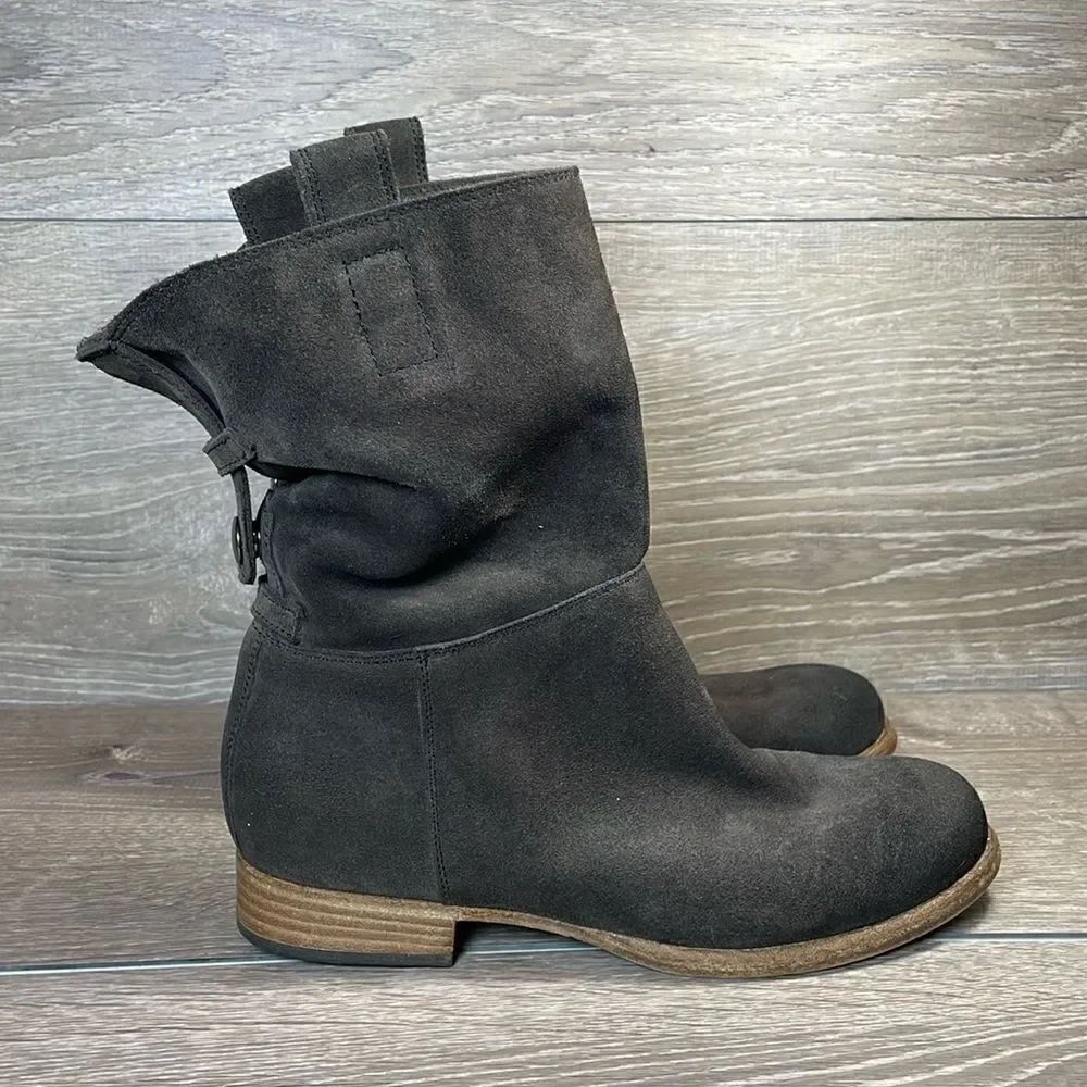 Alberto Fermani Umbria Dark Gray Suede Women’s Size EU 36 Pull On Slouch Boots